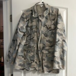 Cato Gray and Black Utility Jacket with Tactical Design